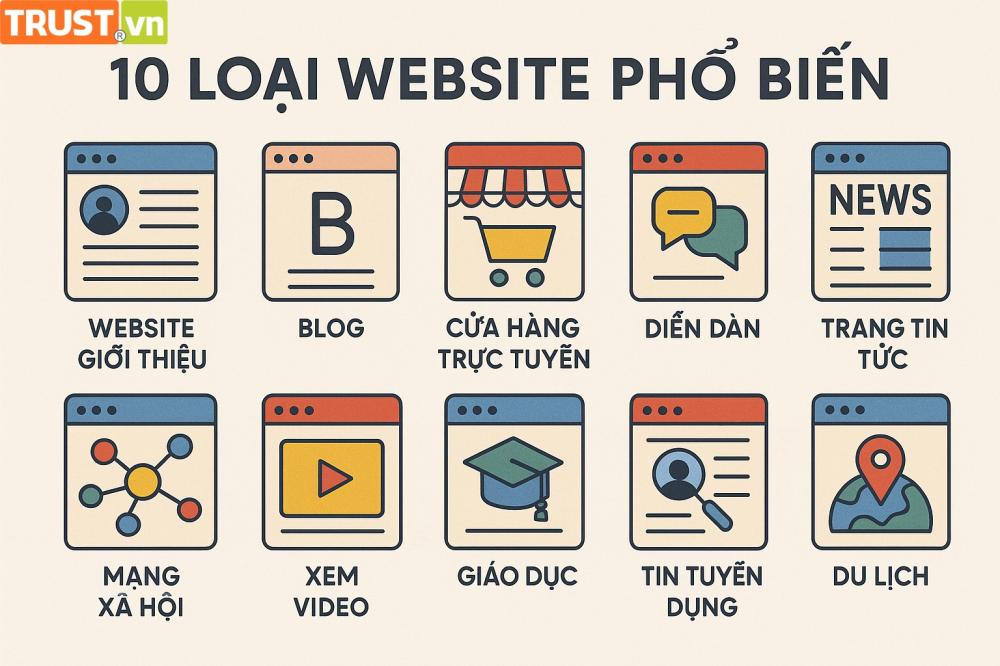 10 Loại Website Phổ Biến Nhất Hiện Nay và Mục Đích Sử Dụng Của Chúng