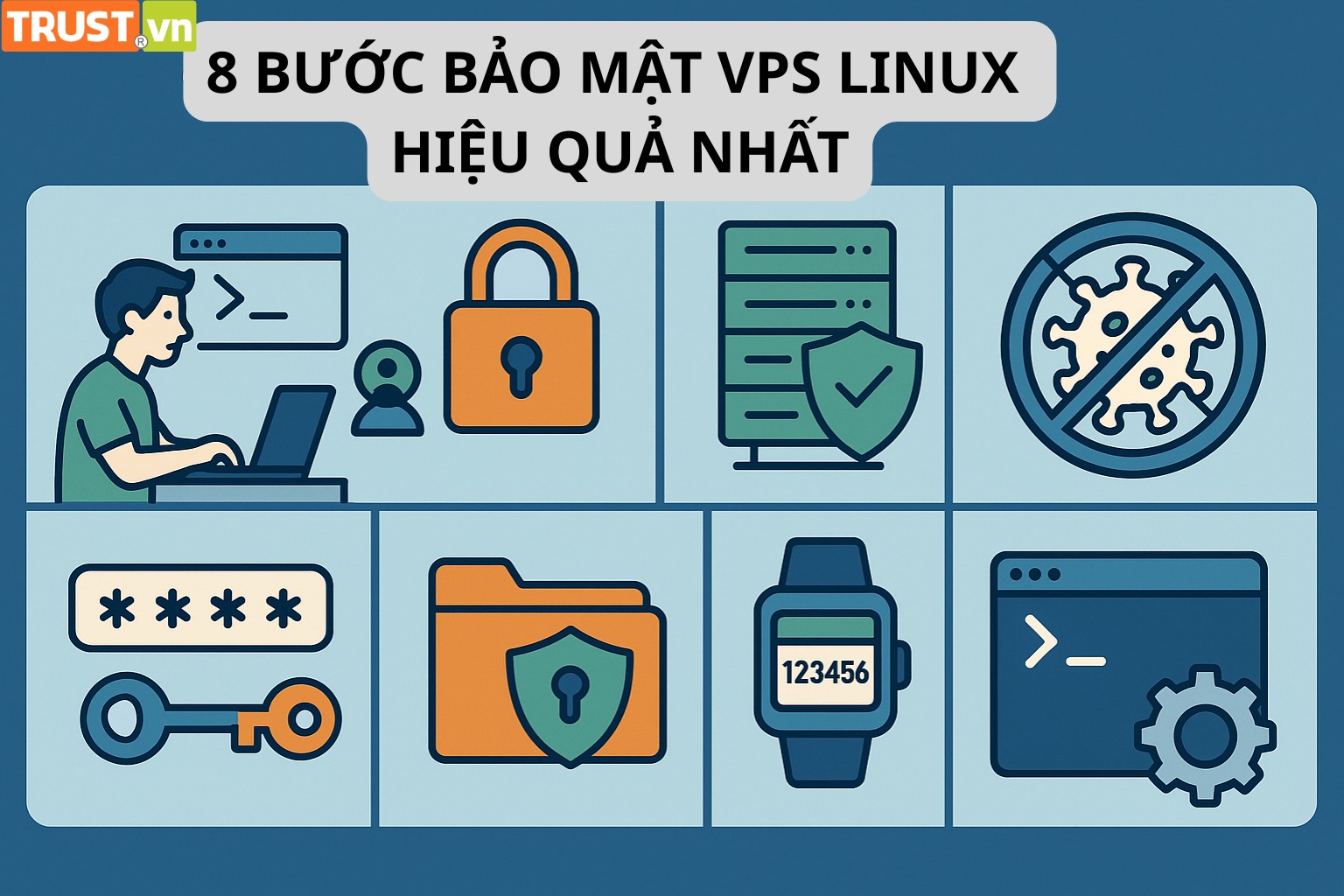 8 Bước Bảo Mật VPS Linux Hiệu Quả Nhất