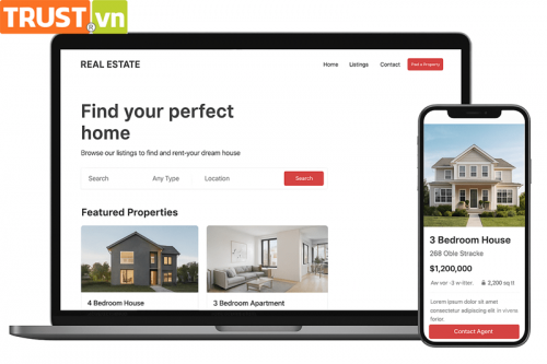 Thiết kế web bất động sản – Giúp bán nhà đất nhanh chóng hơn