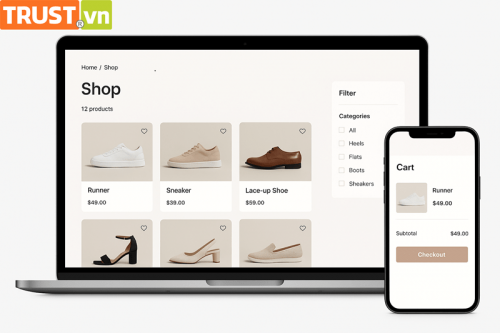 Thiết kế web cửa hàng giày dép – Quản lý tồn kho & đơn hàng hiệu quả