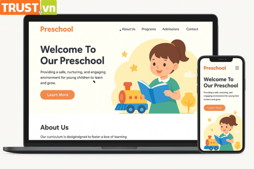 Thiết kế web trường mầm non – Thân thiện với phụ huynh