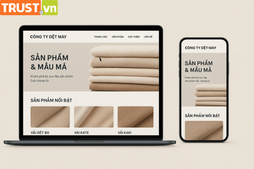Thiết Kế Web Công Ty Dệt May – Trình Bày Sản Phẩm & Mẫu Mã Chuyên Nghiệp