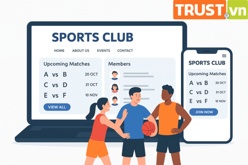 Thiết Kế Web Câu Lạc Bộ Thể Thao – Quản Lý Lịch Thi Đấu và Thành Viên Hiệu Quả
