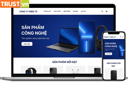 Thiết kế web công ty điện tử – Trưng bày sản phẩm công nghệ