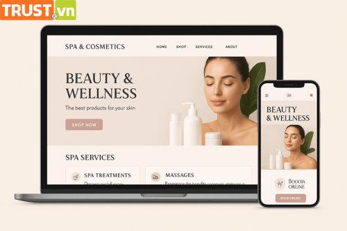 Thiết Kế Web Mỹ Phẩm Spa – Kết Hợp Bán Hàng Và Giới Thiệu Dịch Vụ