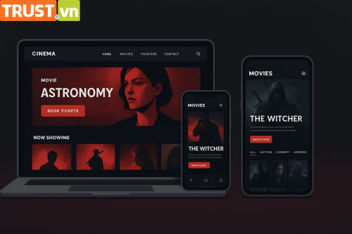 Thiết kế web phim ảnh – Giới thiệu phim & đặt vé online