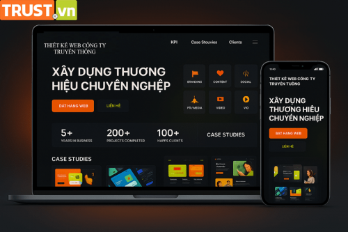 Thiết kế web công ty truyền thông – Xây dựng thương hiệu chuyên nghiệp