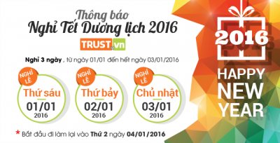 thông báo nghỉ Tết Dương lịch và âm lịch 2016