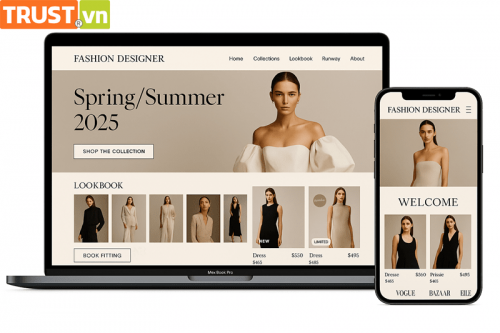 Thiết kế web nhà thiết kế thời trang – Quảng bá bộ sưu tập