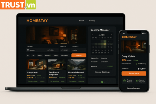 THIẾT KẾ WEB HOMESTAY - QUẢN LÝ BOOKING HIỆU QUẢ 