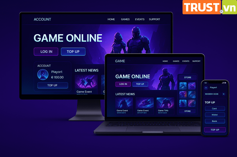 Thiết kế web game online – Tích hợp tài khoản và nạp thẻ