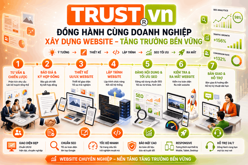 Quy Trình Thiết Kế Web Gồm Những Gì? 7 Bước Doanh Nghiệp Cần Biết