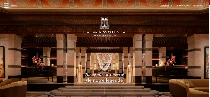 Mẫu website spa sang trọng La Mamounia Spa