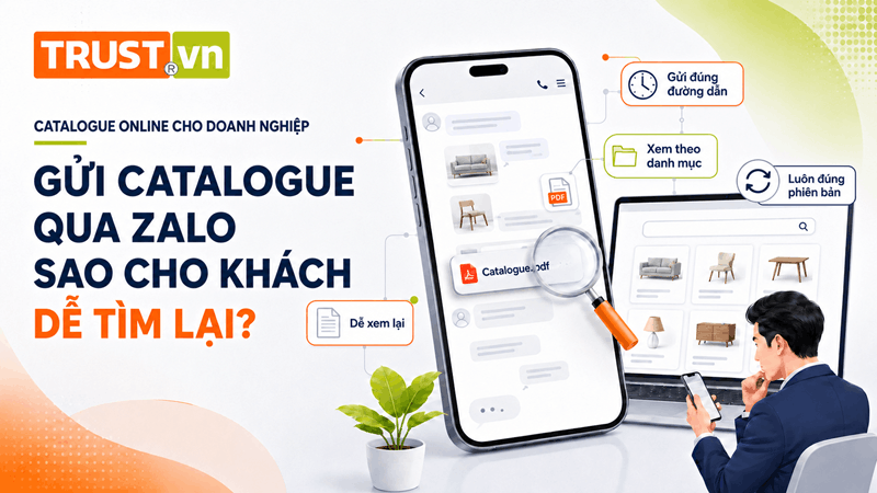 Zalo giúp doanh nghiệp trao đổi với khách hàng, còn website tạo một địa chỉ catalogue có cấu trúc để khách dễ xem lại